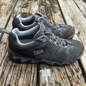 Cabela’s Meindl Pflege II Gortex Women’s Lace Up Gray Leather Hiking Shoes Sz 6